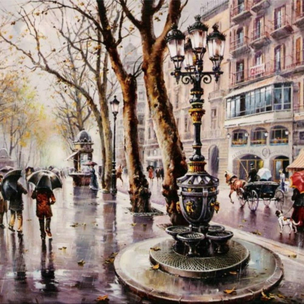 Avenue emblématique et animée